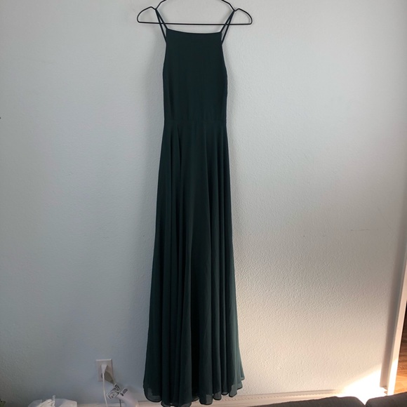 Lulus Mythical Kind of Love Maxi Dress Dark Green - Picture 3 of 8